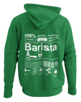 Φούτερ με κουκούλα - Barista - Color Thumbnail Kelly Green