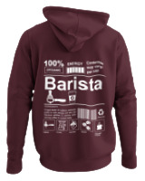 Φούτερ με κουκούλα - Barista - Color Thumbnail Marron