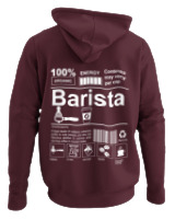 Φούτερ με κουκούλα - Barista - Color Thumbnail Marron