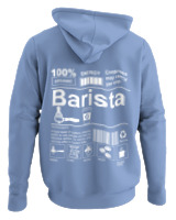 Φούτερ με κουκούλα - Barista - Color Thumbnail Blue Carolina