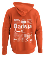 Φούτερ με κουκούλα - Barista - Color Thumbnail Orange