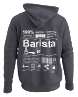 Φούτερ με κουκούλα - Barista - Color Thumbnail Ανθρακί