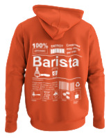 Φούτερ με κουκούλα - Barista - Color Thumbnail Πορτοκαλί