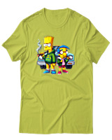 T-Shirt Αντρικό - Bart Milhouse Car - Color Thumbnail Λαχανί