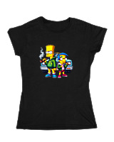 Κοριτσίστικο Κοντομανικο Παιδικό - Bart Milhouse Car - Color Thumbnail Μαύρο