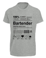 T-Shirt Fit Αντρικό - Bartender - Color Thumbnail Γκρι Μελανζέ