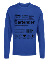 Μακρυμάνικο Μακό - Bartender - Color Thumbnail Μπλε Ρουά