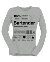 Μακρυμάνικο Μακό Γυναικείο - Bartender - Color Thumbnail Γκρι Μελανζέ
