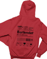 Φούτερ με κουκούλα Παιδικό - Bartender - Color Thumbnail Κόκκινο
