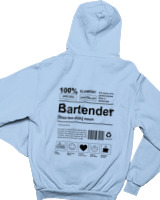 Φούτερ με κουκούλα Παιδικό - Bartender - Color Thumbnail Γαλάζιο