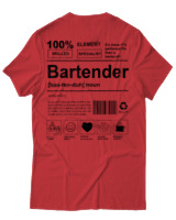 T-Shirt Αντρικό - Bartender - Color Thumbnail Κόκκινο