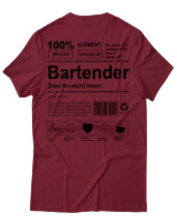 T-Shirt Αντρικό - Bartender - Color Thumbnail Σκούρο Κόκκινο