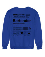 Φούτερ χωρίς κουκούλα - Bartender - Color Thumbnail Μπλε Ρουά