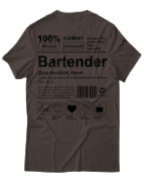 T-Shirt  Γυναικείο - Bartender - Color Thumbnail Καφέ