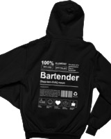 Φούτερ με κουκούλα Παιδικό - Bartender - Color Thumbnail Μαύρο