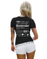 T-Shirt Στενή Γραμμή Γυναικείο - Bartender - Color Thumbnail Μαύρο