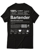 T-Shirt  Γυναικείο - Bartender - Color Thumbnail Μαύρο