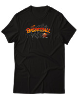 T-Shirt Αντρικό - Basketball Graffiti - Color Thumbnail Μαύρο