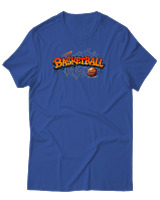 T-Shirt Αντρικό - Basketball Graffiti - Color Thumbnail Μπλε Ρουά