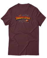 T-Shirt Αντρικό - Basketball Graffiti - Color Thumbnail Μπορντό