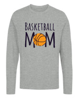 Μακρυμάνικο Μακό - Basketball Mom - Color Thumbnail Γκρι Μελανζέ