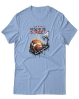 T-Shirt Αντρικό - Battle On The Street - Color Thumbnail Γαλάζιο