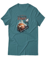 T-Shirt Αντρικό - Battle On The Street - Color Thumbnail Μπλε Πράσινο