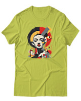 T-Shirt Αντρικό - Bauhaus Woman - Color Thumbnail Λαχανί