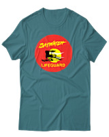 T-Shirt Αντρικό - Baywatch LifeGuard - Color Thumbnail Μπλε Πράσινο