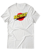 T-Shirt Αντρικό - Bazinga - Color Thumbnail Άσπρο