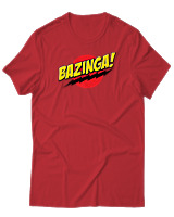 T-Shirt Αντρικό - Bazinga - Color Thumbnail Κόκκινο