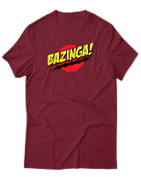 T-Shirt Αντρικό - Bazinga - Color Thumbnail Σκούρο Κόκκινο