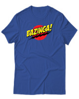 T-Shirt Αντρικό - Bazinga - Color Thumbnail Μπλε Ρουά