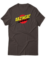 T-Shirt Αντρικό - Bazinga - Color Thumbnail Καφέ