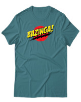 T-Shirt Αντρικό - Bazinga - Color Thumbnail Μπλε Πράσινο
