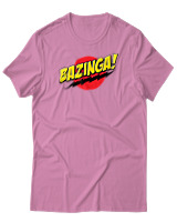 T-Shirt Αντρικό - Bazinga - Color Thumbnail Ροζ