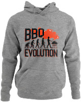 Φούτερ με κουκούλα - Bbq Evolution - Color Thumbnail Γκρι Μελανζέ