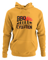 Φούτερ με κουκούλα - Bbq Evolution - Color Thumbnail Κίτρινο Χρυσό