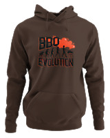 Φούτερ με κουκούλα - Bbq Evolution - Color Thumbnail Καφέ