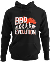 Φούτερ με κουκούλα - Bbq Evolution - Color Thumbnail Μαύρο