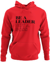 Φούτερ με κουκούλα - Be A Leader Not A Boss - Color Thumbnail Κόκκινο