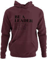 Φούτερ με κουκούλα - Be A Leader Not A Boss - Color Thumbnail Marron