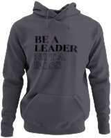 Φούτερ με κουκούλα - Be A Leader Not A Boss - Color Thumbnail Ανθρακί