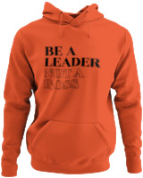 Φούτερ με κουκούλα - Be A Leader Not A Boss - Color Thumbnail Πορτοκαλί