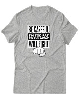 T-Shirt Αντρικό - Be Careful - Color Thumbnail Γκρι Μελανζέ