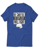 T-Shirt Αντρικό - Be Careful - Color Thumbnail Μπλε Ρουά