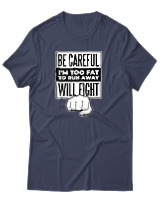 T-Shirt Αντρικό - Be Careful - Color Thumbnail Μπλε Γκρι