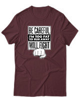 T-Shirt Αντρικό - Be Careful - Color Thumbnail Μπορντό