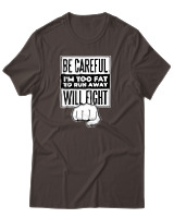 T-Shirt Αντρικό - Be Careful - Color Thumbnail Καφέ