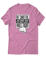 T-Shirt Αντρικό - Be Careful - Color Thumbnail Ροζ